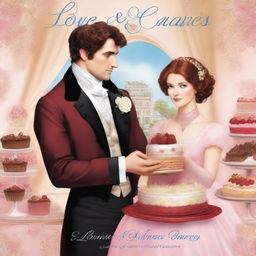 A cover page for a book titled 'Love & Cakes'