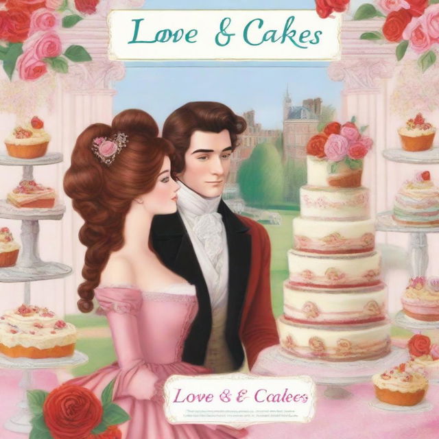 A cover page for a book titled 'Love & Cakes'