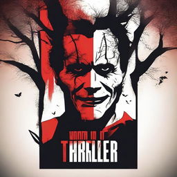 Create a thriller poster featuring a split design