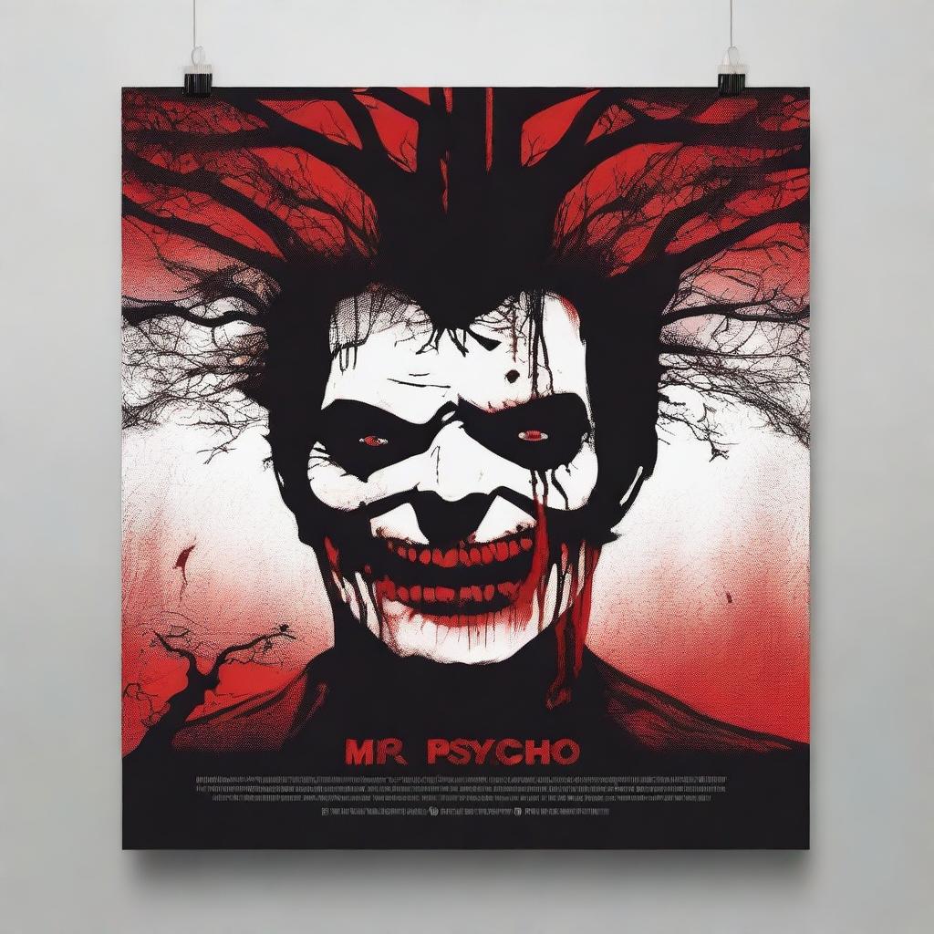 Create a thriller poster titled 'Mr