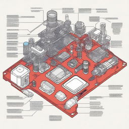 A detailed illustration of sensors and actuators in a mechatronics system