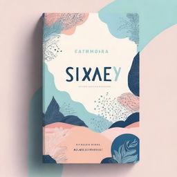 A book cover design focused on anxiety, featuring calming colors and abstract patterns that evoke a sense of inner turmoil and peace