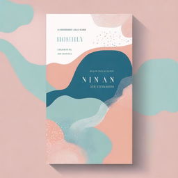 A book cover design focused on anxiety, featuring calming colors and abstract patterns that evoke a sense of inner turmoil and peace