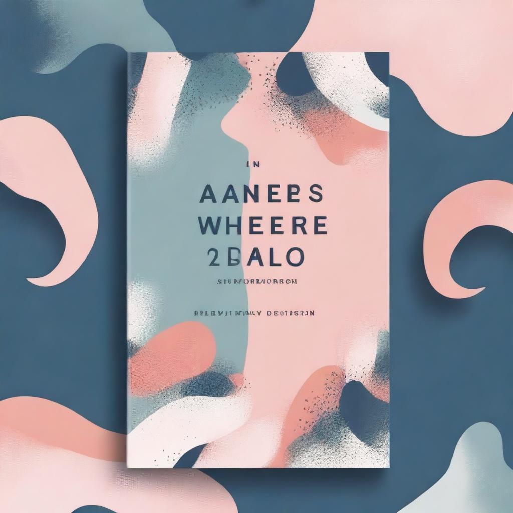 A book cover design focused on anxiety and depression, featuring calming yet somber colors and abstract patterns that evoke a sense of inner struggle and hope