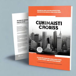 Create a cover for a lead magnet report titled '4 Threats That Can Ruin Your Real Estate Project During a Crisis'