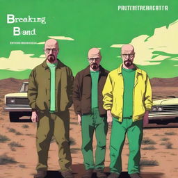 Create a more realistic yet anime-inspired rap cover album based on the series Breaking Bad