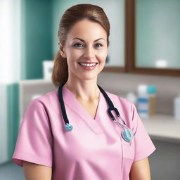 Create a photorealistic image of a nurse in a professional and respectful manner