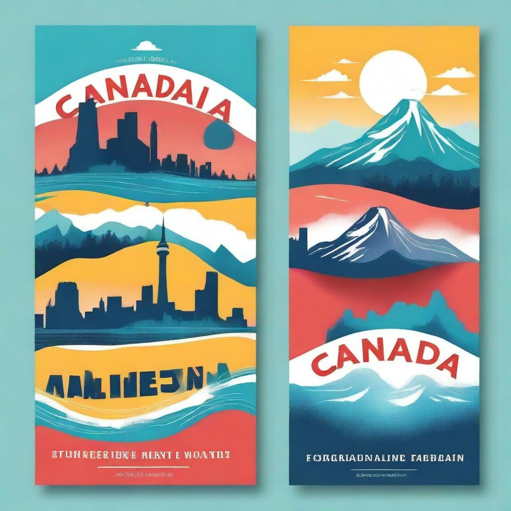 Create a book cover for an itinerary to Canada