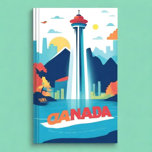 Create a book cover for an itinerary to Canada