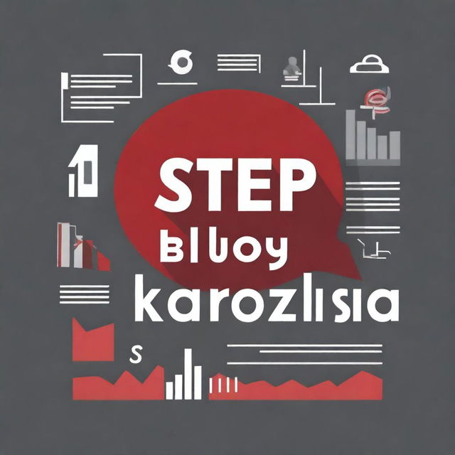 A graphic design featuring a red 'Karazila' heading on a dark gray background