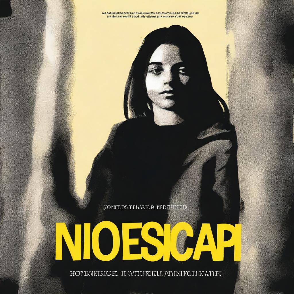 Create a book cover titled 'No Escape' that follows the story of two girls who get kidnapped