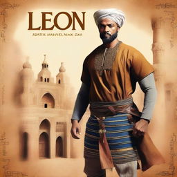 Create a film poster for a movie titled 'Leon Africanus', set in the 15th century