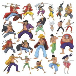 Create an image featuring characters from the One Piece universe