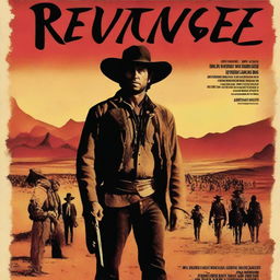 A movie poster for a western titled 'Revenge'