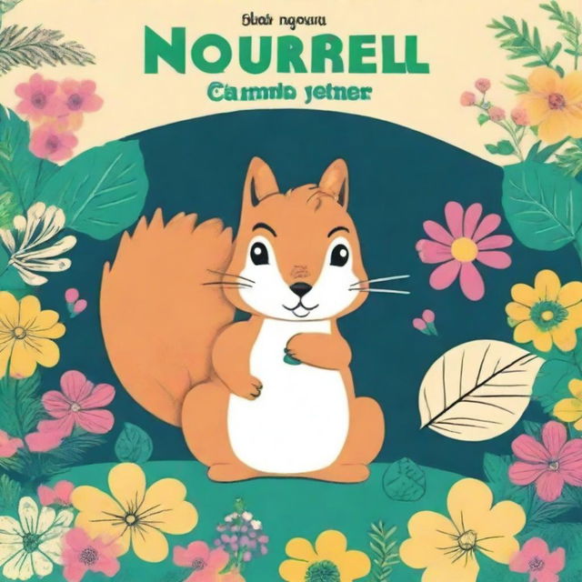 Design a book cover for a squirrel coloring book