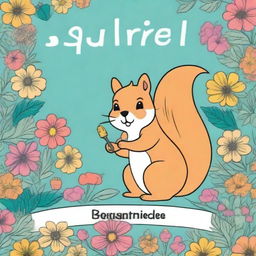 Design a book cover for a squirrel coloring book