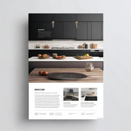 Create a detailed and visually appealing cover page for a kitchen design book by Onelook