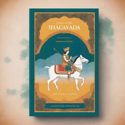 Create an elegant and captivating book cover for the Bhagavad Gita, a sacred Hindu scripture