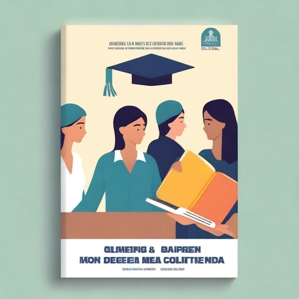 Create a book cover for a research report titled 'Women and Education System of India'