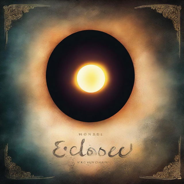 A captivating book cover featuring a dramatic eclipse, with the sun partially hidden behind the moon