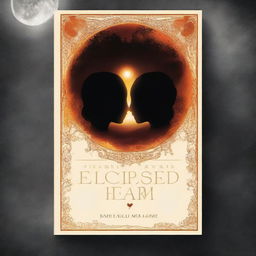 A captivating book cover for 'Eclipsed Hearts,' a story about two lovers cursed as the sun and the moon after their betrayal