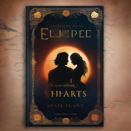 A captivating book cover for 'Eclipsed Hearts,' a story about two lovers cursed as the sun and the moon after their betrayal