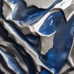 Adamantium has a deep, shimmering silver color with a slight, mesmerizing blue hue, giving it an otherworldly and majestic appearance