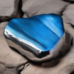 Adamantium has a deep, shimmering silver color with a slight, mesmerizing blue hue, giving it an otherworldly and majestic appearance