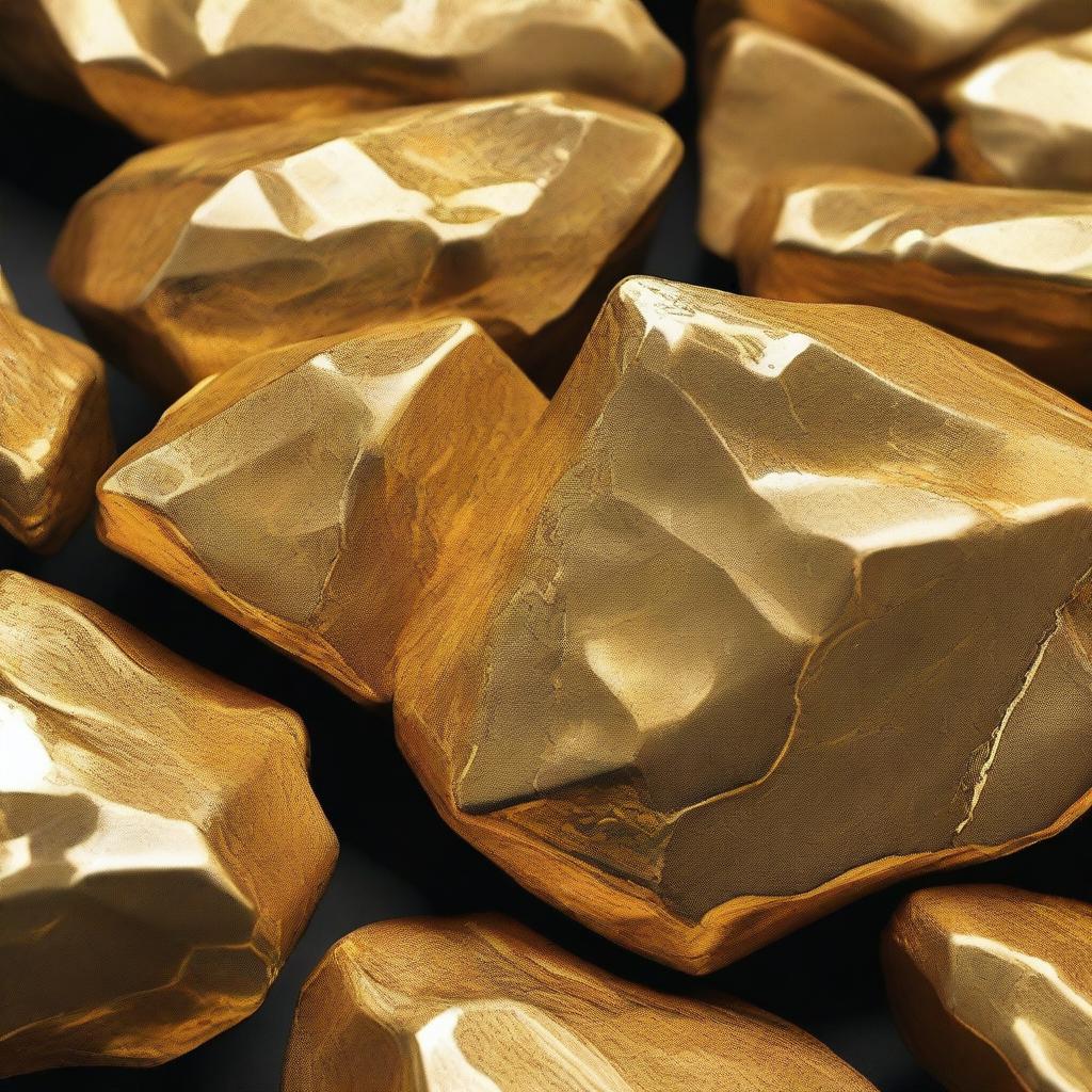 Aurium is an ore that boasts a radiant golden color with a luminous sheen, exuding a sense of luxury and power