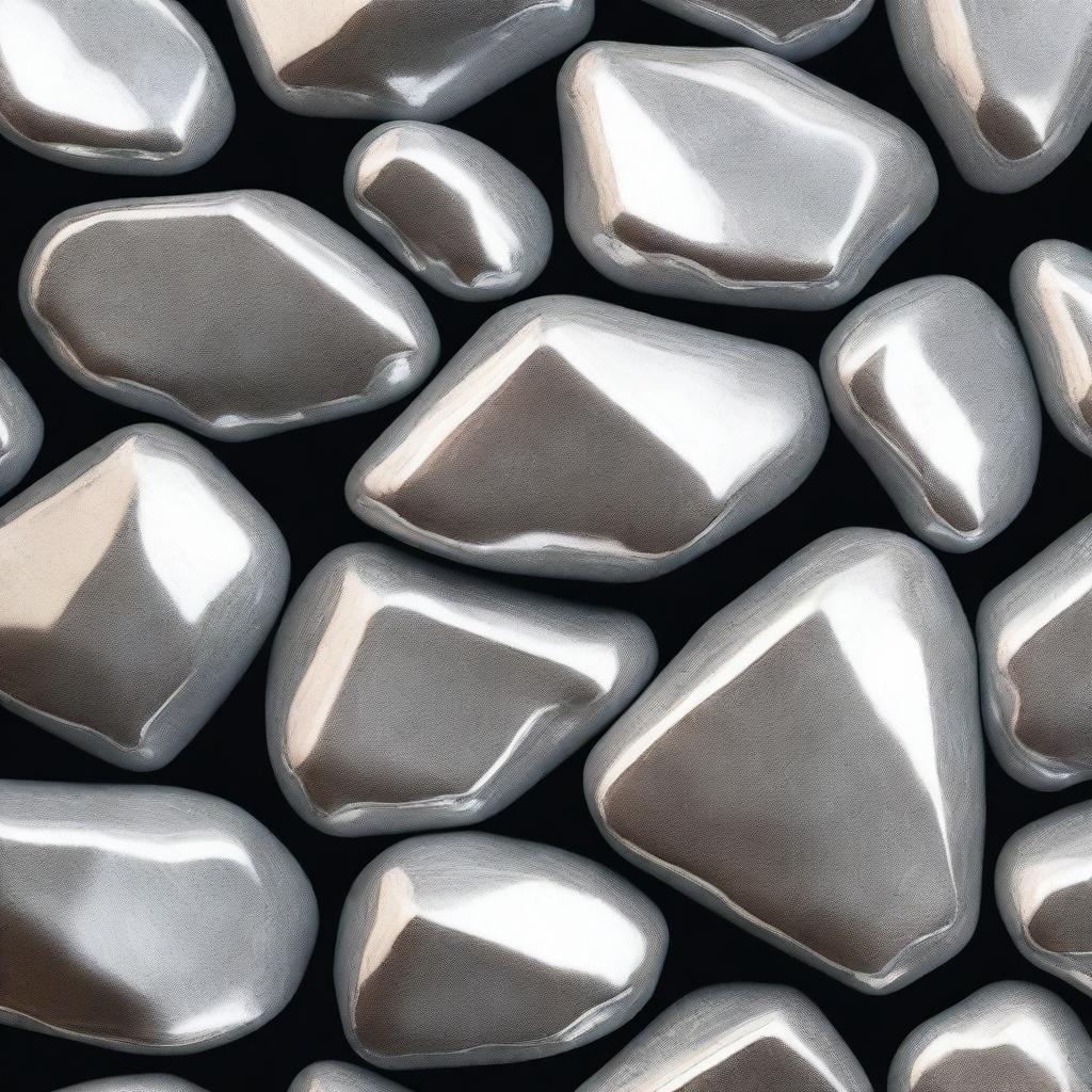 Create an image of Norithium, an ore with a silvery-white hue and a subtle, opalescent sheen that reflects light in a distinctive, attractive manner