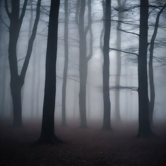 A mysterious and eerie scene titled 'Whispers in the Shadows'