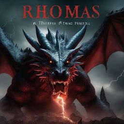 A terrifying horror-themed book cover featuring a menacing dragon