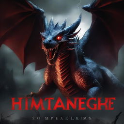 A terrifying horror-themed book cover featuring a menacing dragon