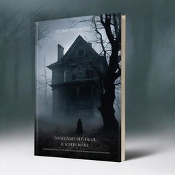 A spine-chilling horror book cover featuring a dark and ominous scene