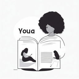 A minimalist design featuring a white background with the text 'YOUA' prominently displayed in the center