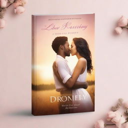 Create a captivating book cover for a romantic love story set in reality