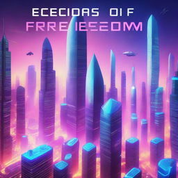 A futuristic book cover featuring the title 'Echoes of Freedom'