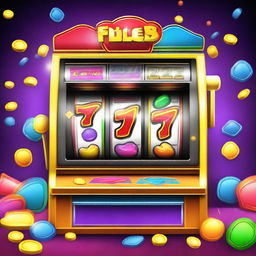 Create an image of a vibrant and exciting slot machine demo in action