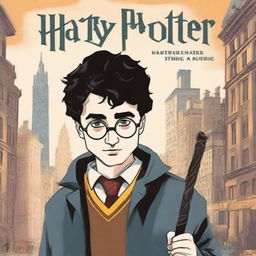 Create a book cover titled 'Harry Potter: New Yorker Has to Come'