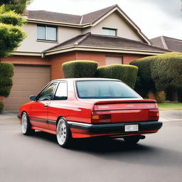 An image of a 1996 Toyota AE100 Corolla modified with the tub back of a 1998 Hilux