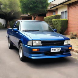 An image of a 1996 Toyota AE100 Corolla modified with a ute tub back from a 1998 Hilux