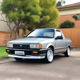 An image of a 1996 Toyota AE100 Corolla modified with a ute tub back from a 1998 Hilux