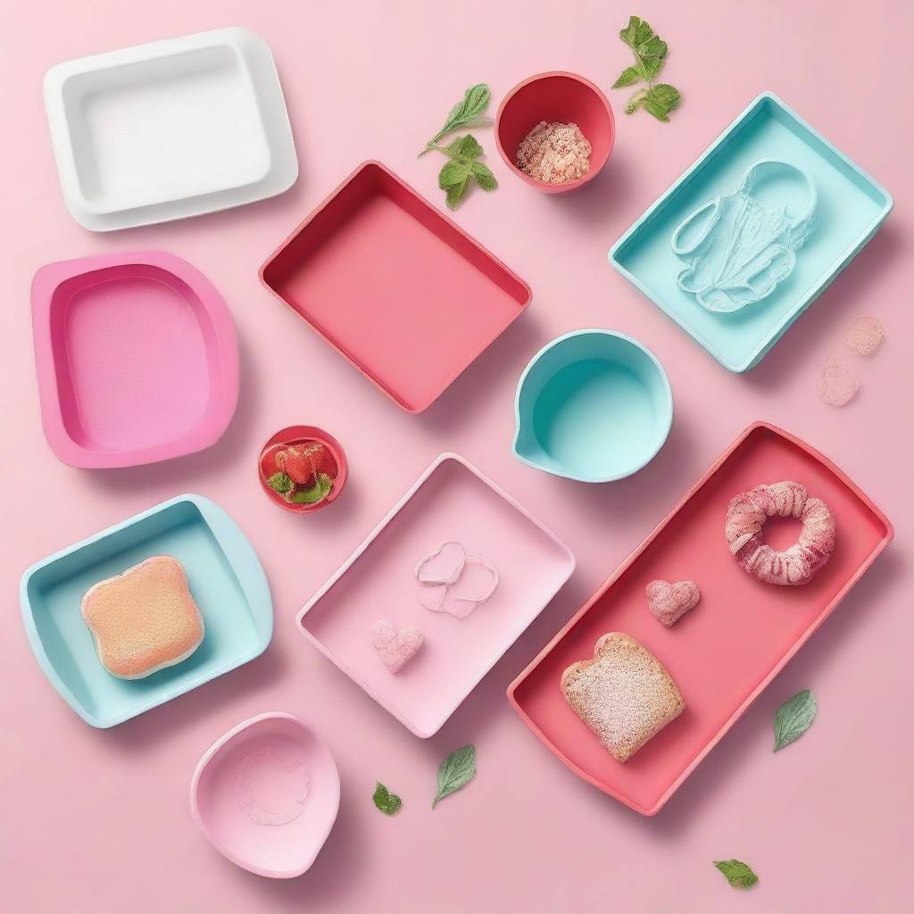 Design an ebook cover for a platinum-grade silicone bakeware