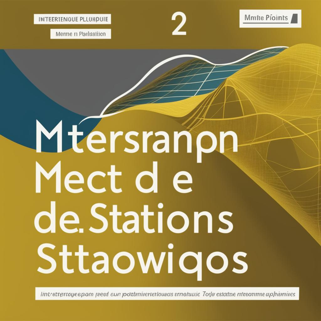 Créez une page de garde professionnelle recto/verso pour un livre intitulé 'Interpolation entre des Points des Stations Pluviométriques sur une Carte Topographique