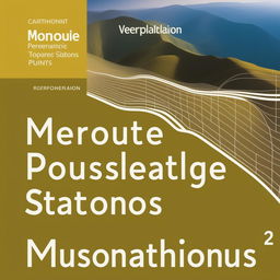 Créez une page de garde professionnelle recto/verso pour un livre intitulé 'Interpolation entre des Points des Stations Pluviométriques sur une Carte Topographique