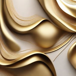 Create an abstract image dominated by golden hues