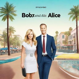 Create a book cover for the title 'Bob and Alice'