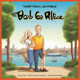 Create a book cover for the title 'Bob and Alice'