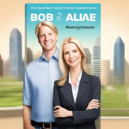 Create a book cover for a book titled 'Bob and Alice'