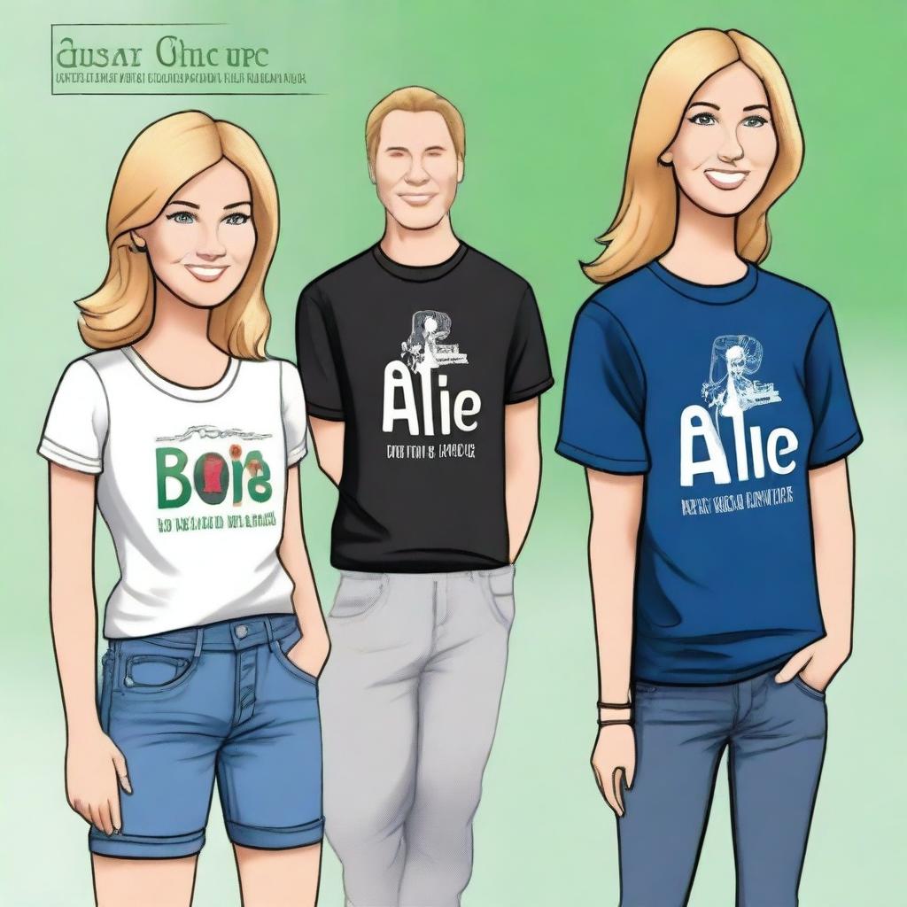 Create a book cover for a book titled 'Bob and Alice'